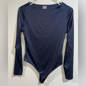 Madden NYC Black Long Sleeve bodysuit